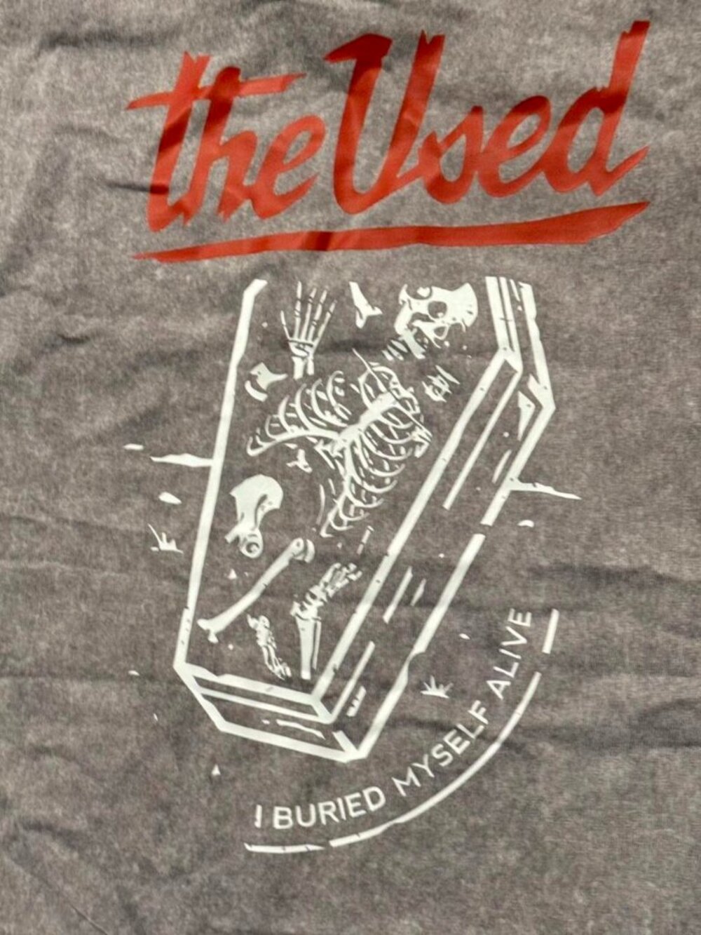 The Used Band Graphic Tee Small Gray Back Print Shirt